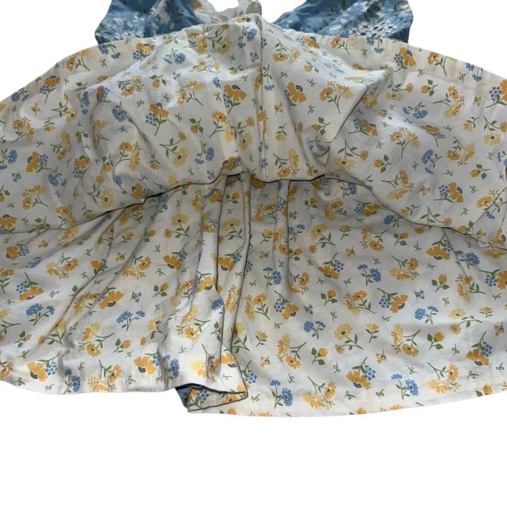 Handmade Girls dress size 3T 4T spring summer dress reversible